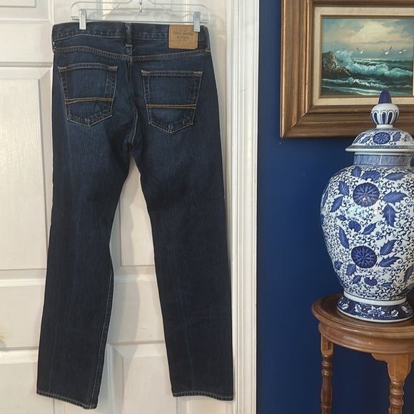 Men’s ABERCROMBIE & FITCH Classic Straight Leg Button Fly Denim Jeans Sz 30 x 32 - Picture 5 of 10